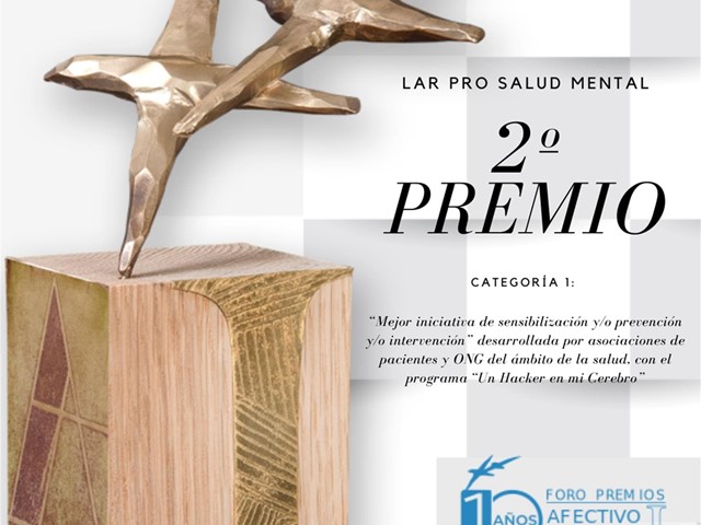 LAR PRO SALUD MENTAL GANA EL 2º PREMIO EN EL FORO PREMIOS AFECTIVO EFECTIVO